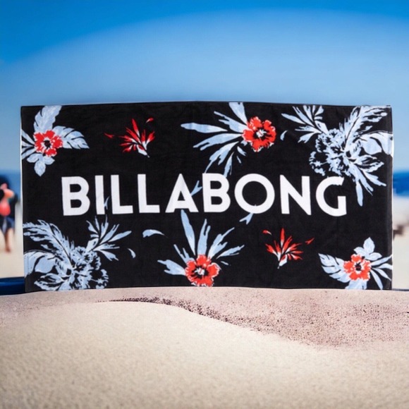 Billabong Palmer Swim Surf Beach Towel 63x31.5 Tropical Pattern Fast Shipping - Picture 2 of 12